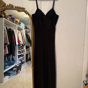 Lace Corset Style Top Black Romper